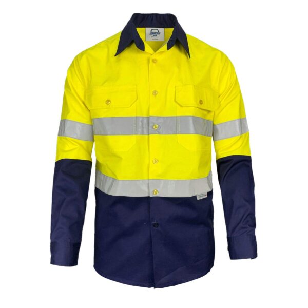 AS/NZS 1906 Factory Customize Logo Traffic Railway Mining Cotton UPF50+ Safety Reflective High Visibility Work Shirts